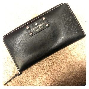 Kate Spade black leather wallet